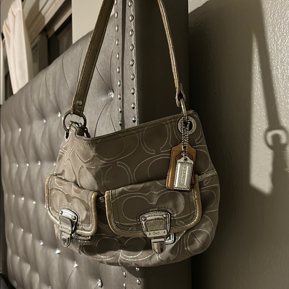 Vintage Coach bag with keychain